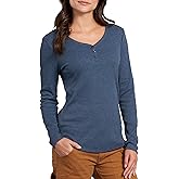 Dickies Women's Plus-Size Long Sleeve Henley - Plus Shirt, Dark Denim, 2PS