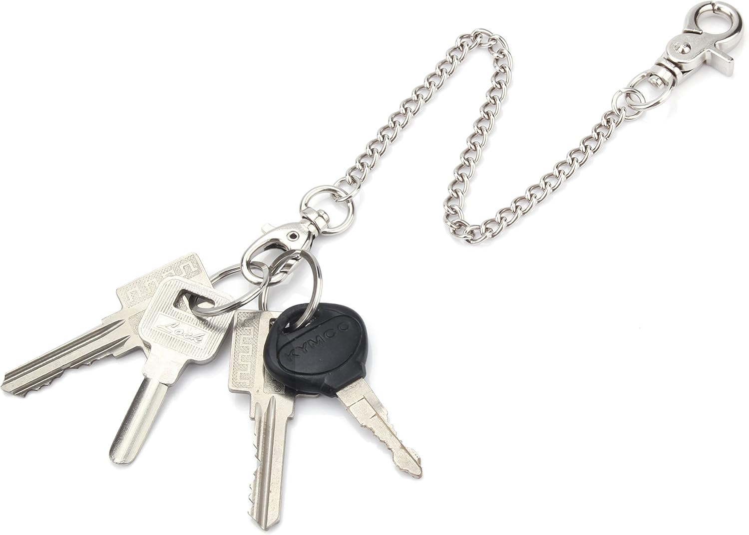 wisdompro Wallet Keychain, 2 Pack Heavy Duty 8 Inch Pocket Keychain with Lobster Clasp and 2 Keyrings for Keys Jeans - Image 4