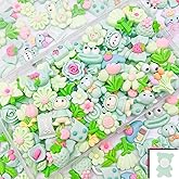 50pcs Cute Set, Green Bulk Mixed Resin Set Ornament Scrapbooking