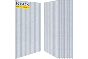 AUTORIFIC Acoustic Panels,10 Pack Sound Panels,48"x24"x0.4" Soundproof Wall Panels,High-Density Large Acoustic Panels,Decorative Sound Dampening Panels,Light Camel