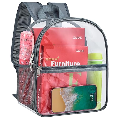 Paxiland Clear Backpack Stadium Approved 12×12×6 with Reinforced