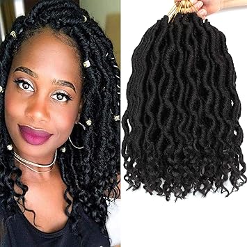 Amazon Com 7 Packs 12 Inch Deep Wavy Faux Locs Crochet Braids
