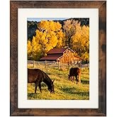 AEVETE Picture Frame 8x10 Dark Brown Photo Frames Rustic for Wall and Desk Decor