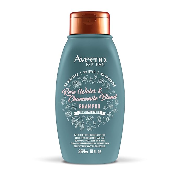 Buy Aveeno Scalp Soothing Rose Water And Chamomile Blend Shampoo For Sensitive And Soft, Sulfate