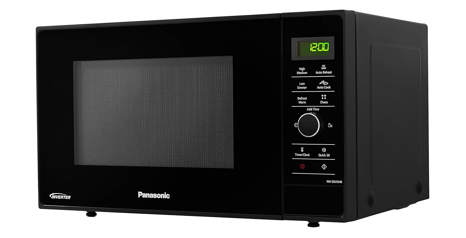 Panasonic NN-SD25HBBPQ Solo Inverter Microwave Oven, 23 Litre, 1000 W, Black
