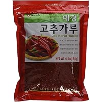 Tae-kyung Korean Red Chili Pepper Flakes Powder Gochugaru, 1 Lb Pack of 10