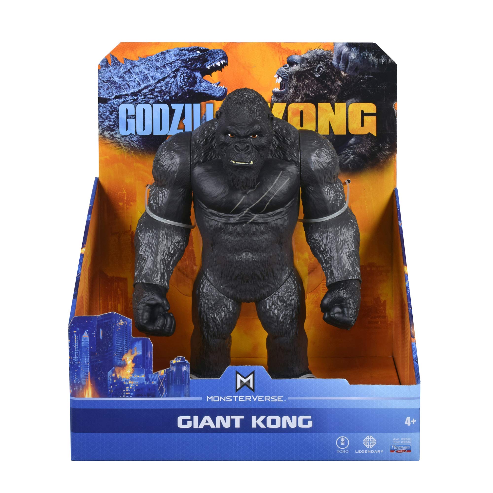 MonsterVerse Godzilla vs Kong 11 Inch Collectable Giant King Kong Articulated Action Figure Toy in Black, Limited Edition, Suitable for Ages 4 Years+