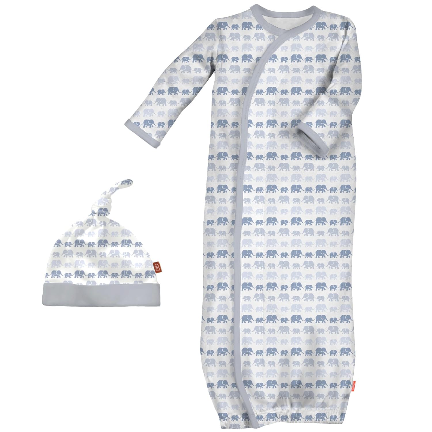 baby girl gown and hat set