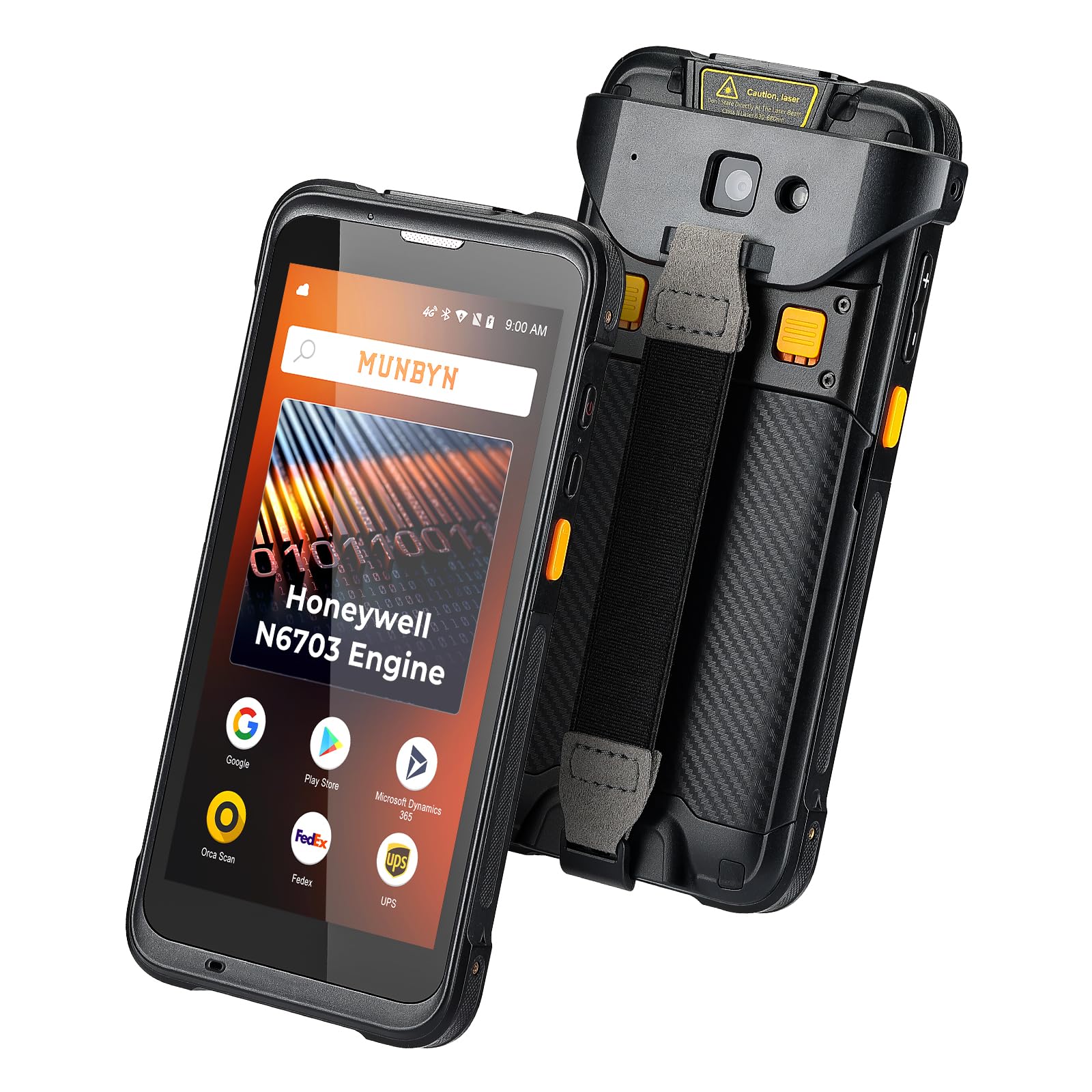 MUNBYN Android Barcode Scanner, Equip with Honeywell N6703 Scanner Engine, Android 11, 5.5