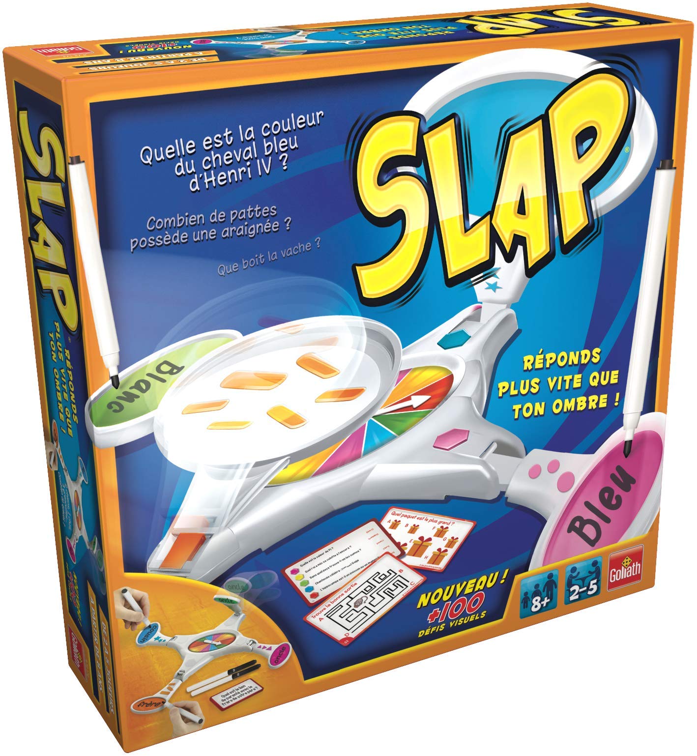 Goliath - Slap – Game of Ambiance – Quiz – Speed Game – 500 Questions and more than 100 visual challenges – Play with family or friends – For ages 8 and over