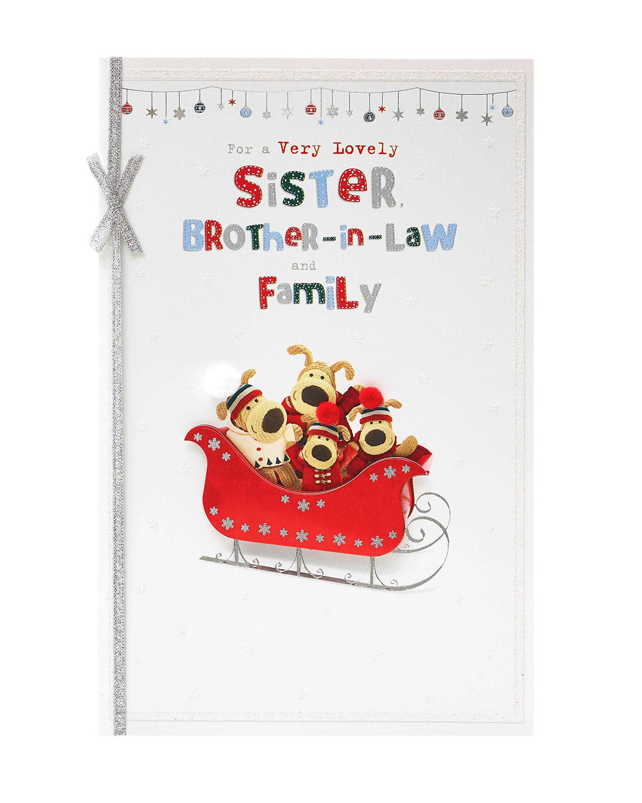 Sister and Brother in Law and The Family Christmas Card - Special Couples Christmas Card - Cute Boofle Design