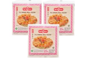 GENERIC 3 Packs Spring Home Spring Roll 8" 25pc, Frozen 340 g Lumpia Wrapper Spring Roll Wrapper Egg Roll Wrapper 3 Packs (16 oz per pack) 30 Sheets | Filipino Lumpia Wrapper, Made in the USA Easy peel, Extra Crispy