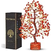YATSKIA Red Jasper Crystals - Crystal Tree of Life - Gemstone Tree - Spiritual Items - Meditation Room Decor - Spiritual Decor - Reiki Gifts - Good Luck Charms - Metaphysical Gifts