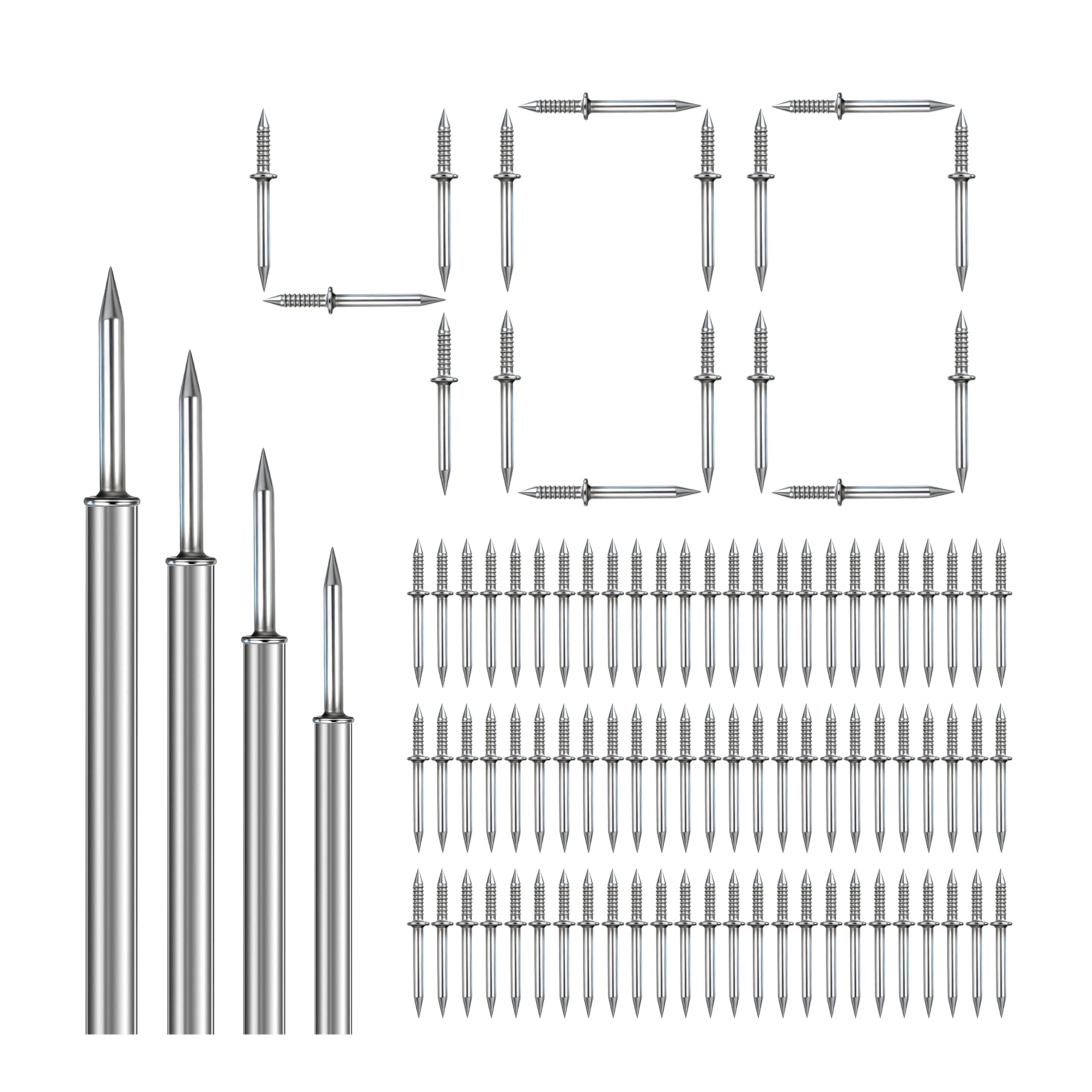 Photo 1 of ?400 Pcs Double-Headed Skirting Nails - Seamless & Invisible Installation Screws for Baseboards, Trim and Solid Wood with Included Specific Sleeve Tool