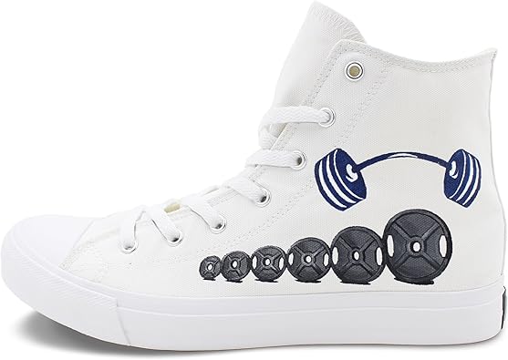 white canvas shoes for painting