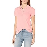 Nautica Womens 5-Button Short Sleeve Breathable 100% Cotton Polo Shirt