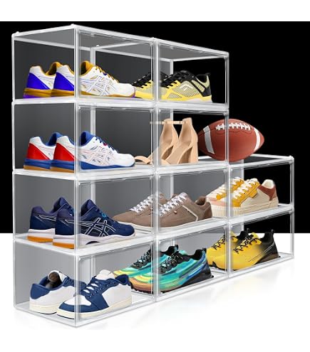 Amazon.com: EDS FAM 8 Pack Shoe Storage Organizer for Closet, Size