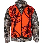 Blaze Orange Deer Hunting Vest, Hi-Vis Ultra-Quiet Waterproof Safety Vest | 500+ sq in bright panel visible at long range; mesh back panel, snap closure, machine washable