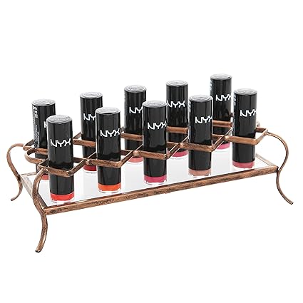 Rose Gold Acrylic Makeup Organizer Vanity Makeup Organizer