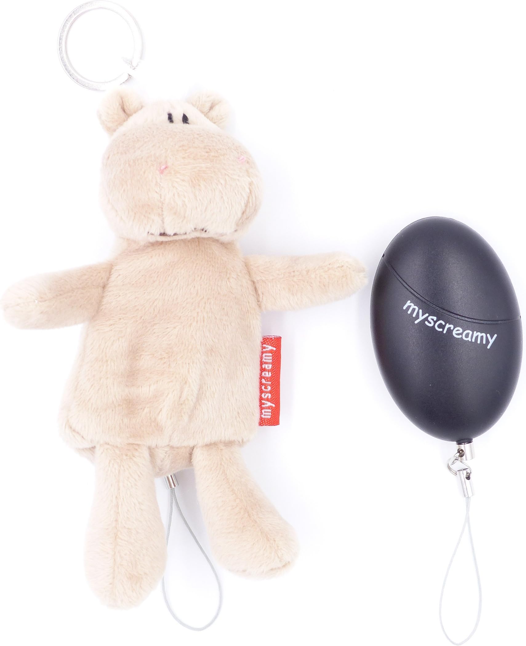 myscreamy | Guardian-Hippo Keychain and Personal Alarm | Pocket Alarm extremely loud | Panic Alarm provides help with harassment, assault | Sharp alarm to deter any intrusion | Mini alarm