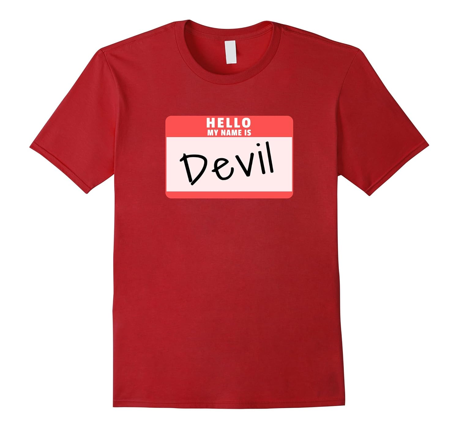 Hello My Name is Devil Funny Halloween Devil Costume T-Shirt- TPT