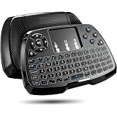 A3 Handheld Mini Wireless Keyboard with Touchpad, 2.4G/BT &amp; Media Keys | Backlit, Rechargeable Li-ion Battery, Compatible with TV Box, Smart TV, Xbox, PC, Android, Windows, Linux