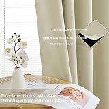 MRTREES Opaque Thermal Curtains Eyelets 240x140 cm Set of 2 Light Blue view 3