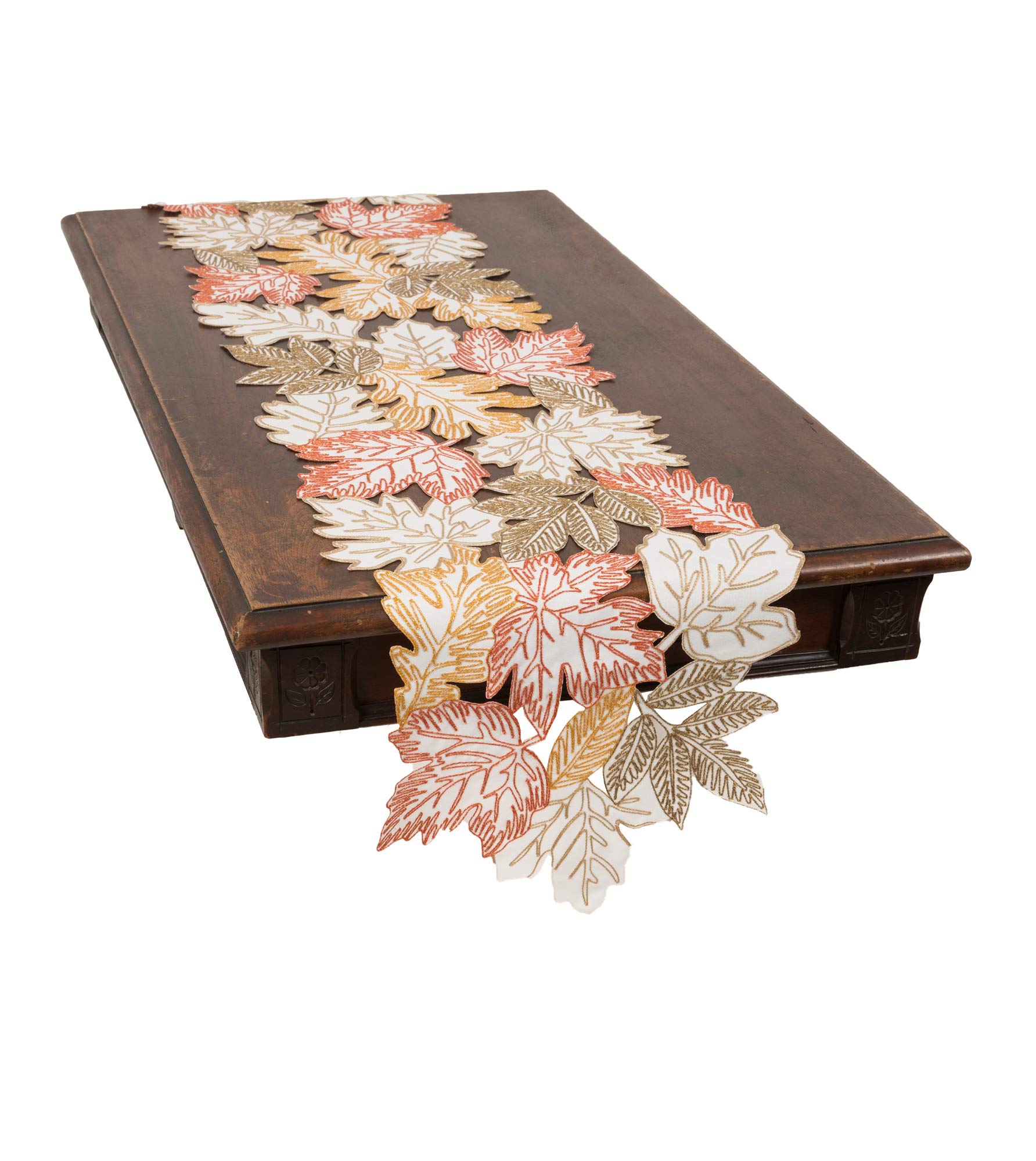 Xia Home Fashions Table Runner, White, 15''x70'' โ image 1