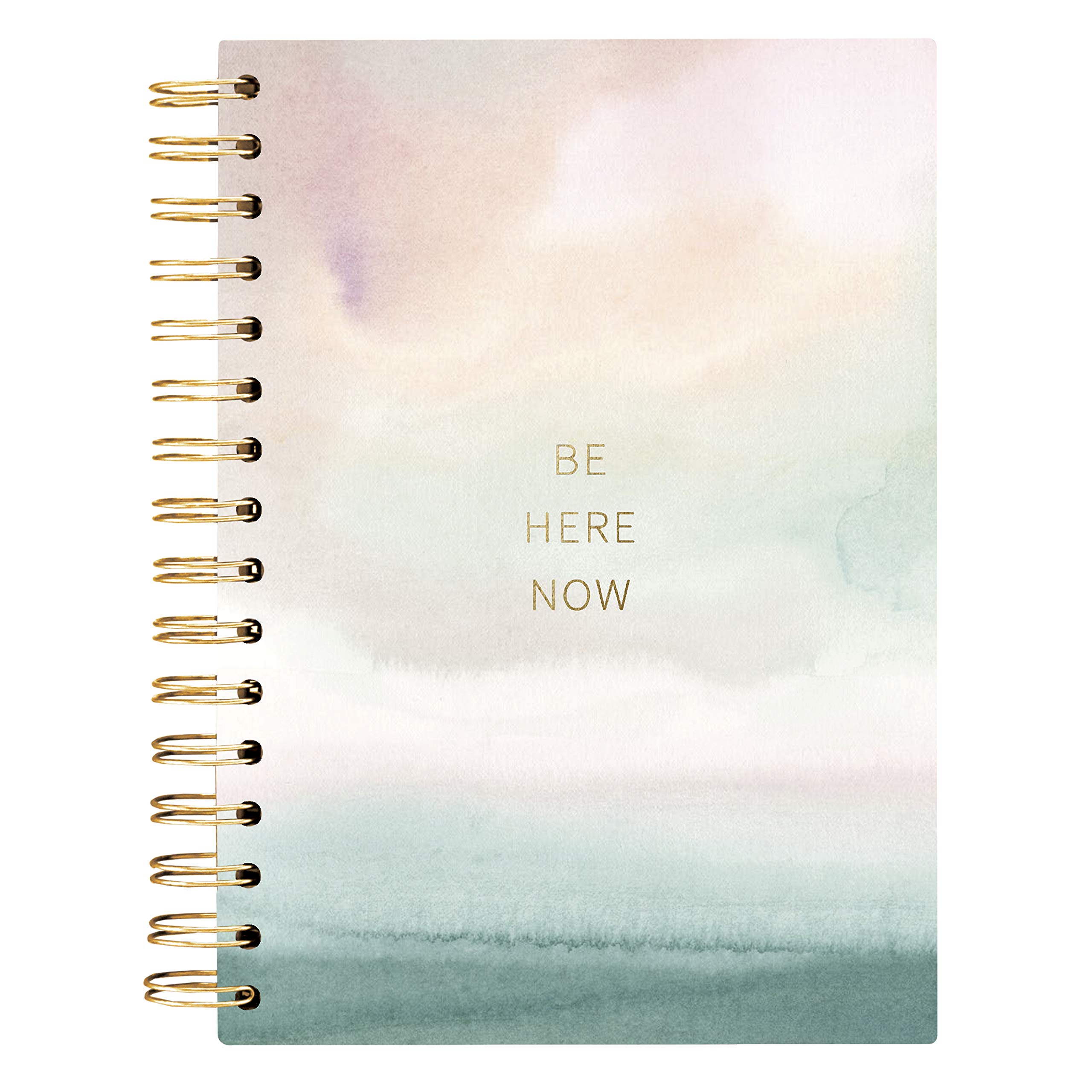 Graphique Designer Notebooks - Be Here Now - Spiral Bound Writing Journals for Offices, Schools, Classrooms, and More - Hard Cover with 160 Ruled Pages (6.25" x 8.25") — image 1