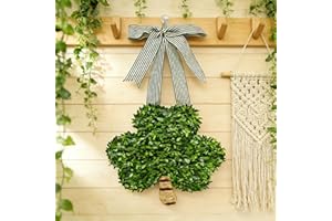 St Patricks Day Wreaths for Front Door, Patricks Day Hanging Shamrock Wreath, Galentines Days Decorations, Lucky Green Patric