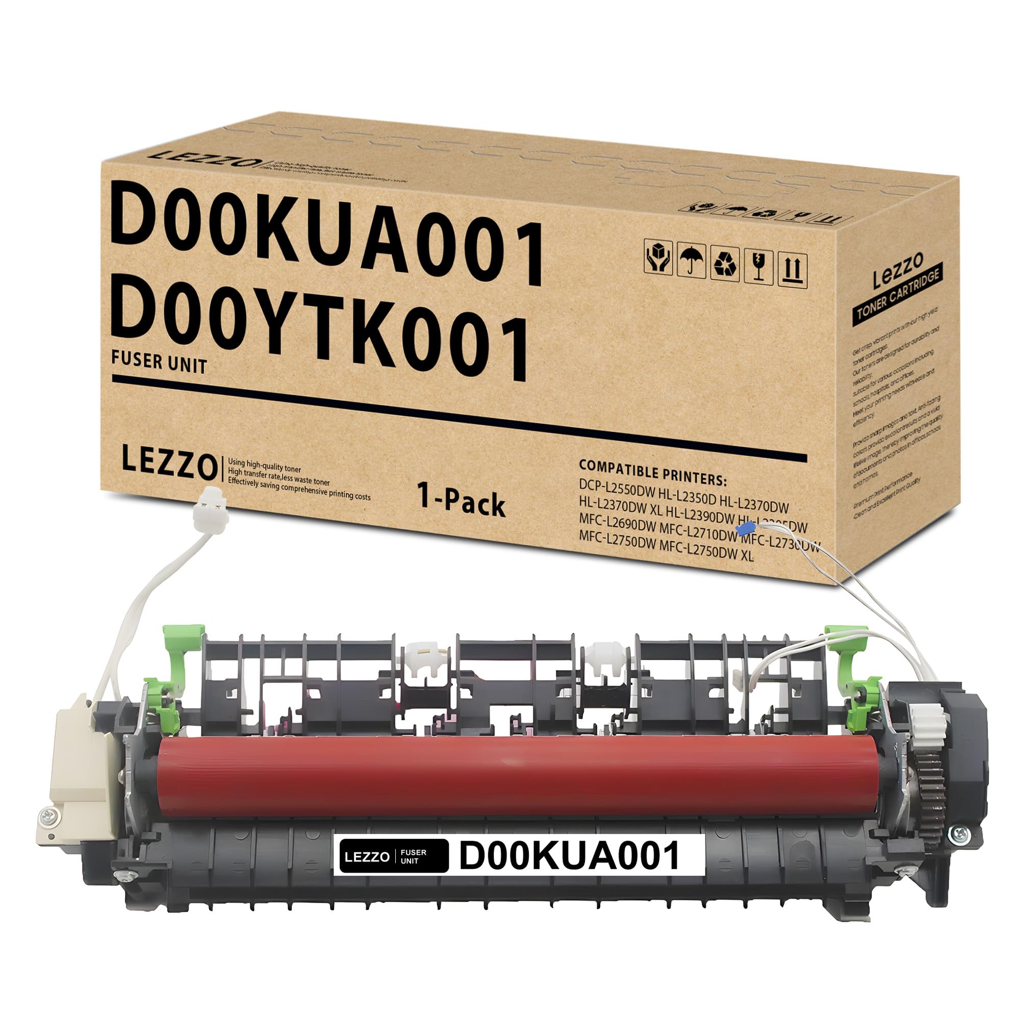 Photo 1 of Remanufactured D00KUA001 D00YTK001 Fuser Unit 1-Pack Replacement for Brother DCP-L2550DW HL-L2350D HL-L2370DW HL-L2370DW XL HL-L2390DW HL-L2395DW MFC-L2690DW MFC-L2710DW MFC-L2730DW Printers (110V)