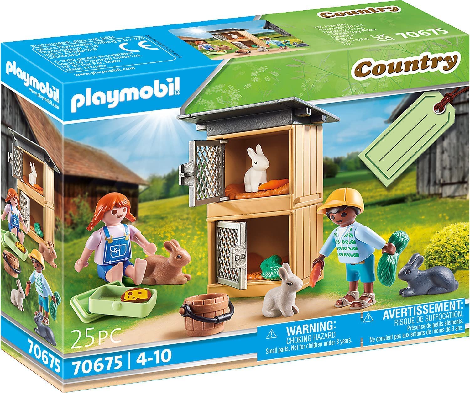 Playmobil 70675 Rabbit Pen Gift Set, Fun Imaginative Role-Play, PlaySets Suitable for Children Ages 4+