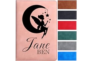 Auchic Personalized Name Leather Journal Notebook, Custom Notebook for Women, Personalized Journal, 200 Pages, Mother’s Gift,