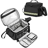 First aid Bag Black one Layer Empty Medical Bag Home Health Empty First Aid Storage Bag Medical Supplies Emergency Responder for Nursing Student,Therapist,Doctors