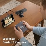EMEET C960 1080P Webcam Microphone Privacy Cover 90° View USB Plug Play view 9