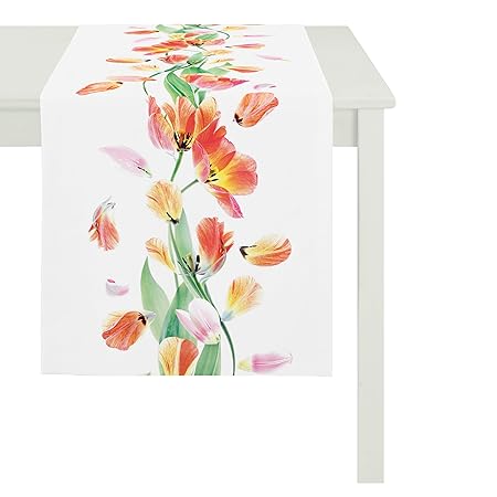 APELT Läufer Polyester-Baumwolle Rot 40 x 140 x 0.5 cm