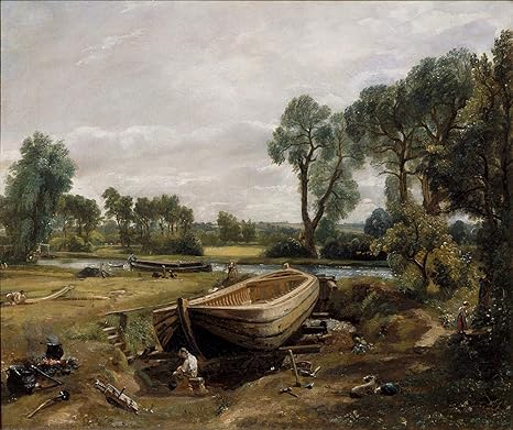 Amazon Com John Constable Boat Building Near Flatford Mill 1815 Victoria And Albert Museum London 30 X 25 Fine Art Giclee Canvas Print Unframed Reproduction Posters Prints