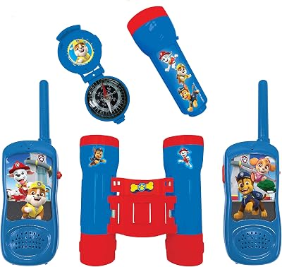 LEXIBOOK Paw Patrol Adventurer Set for Children Walkie Talkies 120m Binoculars