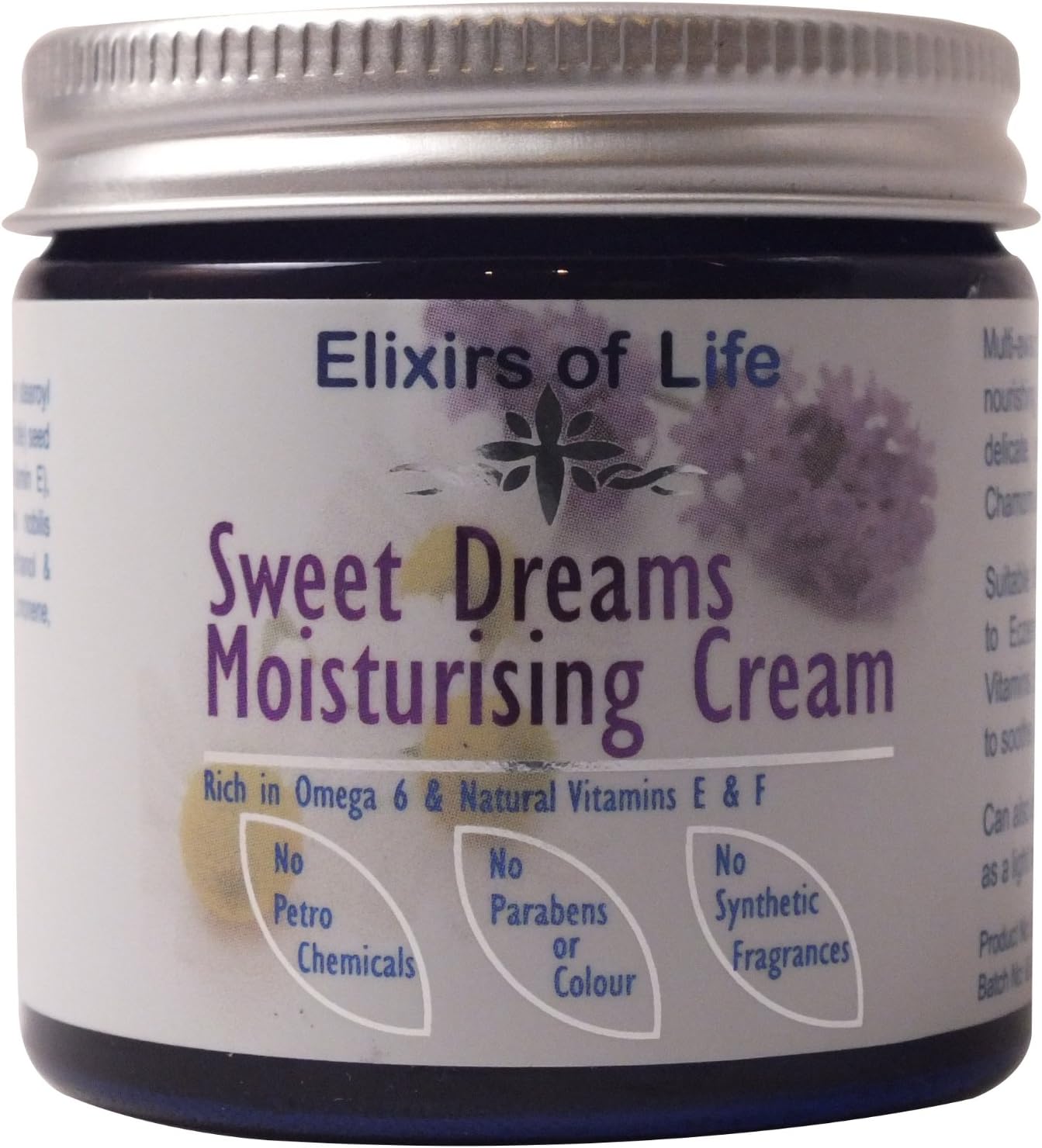 Elixirs of Life - Sweet Dreams Moisturising Cream 60ml (Natural Product)