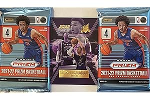 TWO NEW FACTORY SEALED PACKS of 2021-22 Panini PRIZM NBA Basketball PACK (Chance For Rookie Autographs!) - Plus Custom Made Victor Wembanyama Novelty Art Basketball Card Pictured