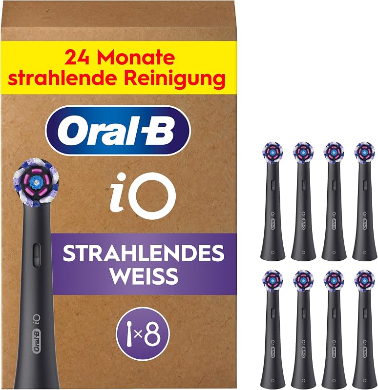 iO Aufsteckbürsten Strahlendes Weiss, Schwarz, 8 Stück