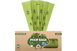 POGI'S PET SUPPLIES Pogi's Poop Bags – Large, Leak-Proof Dog Waste Bags for Yard or Home Use, Fresh Scent (Single Roll, 500-Count)