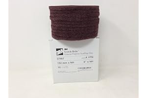 Scotch-Brite(TM) Scuffing Disc 07467, Aluminum Oxide, 6" Diameter, Very Fine Grit, Maroon (Pack of 10)