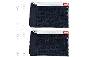 Sanung C-X1 Table Tennis Net Set, 2 Pieces Ping Pong Mesh Net with Chain for Indoor and Outdoor Training Competition Use, Easy to Set Up, Navy Blue