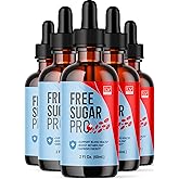 (5 Pack) Free Sugar Pro Drops - Official Free Sugar Pro, Liquid Drops All Natural Advanced Formula for Health & Wellness Reviews, 5 Bottles for 150 Days.