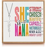 JoycuFF Mother's Day Birthday Religious Necklace Gifts for Women Cross Pendant Necklace for Mother Nana