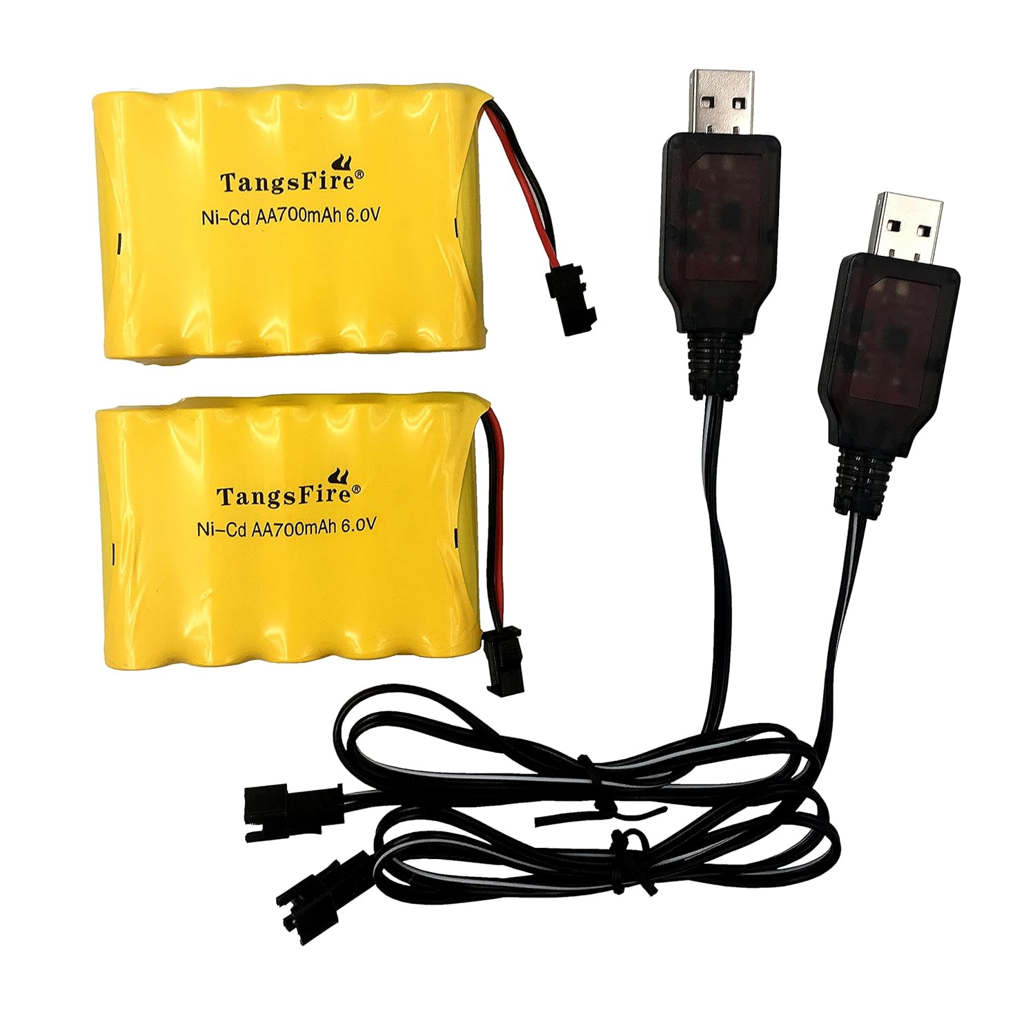 tangsfire 6V Battery 700mAh Ni-Cd AA 