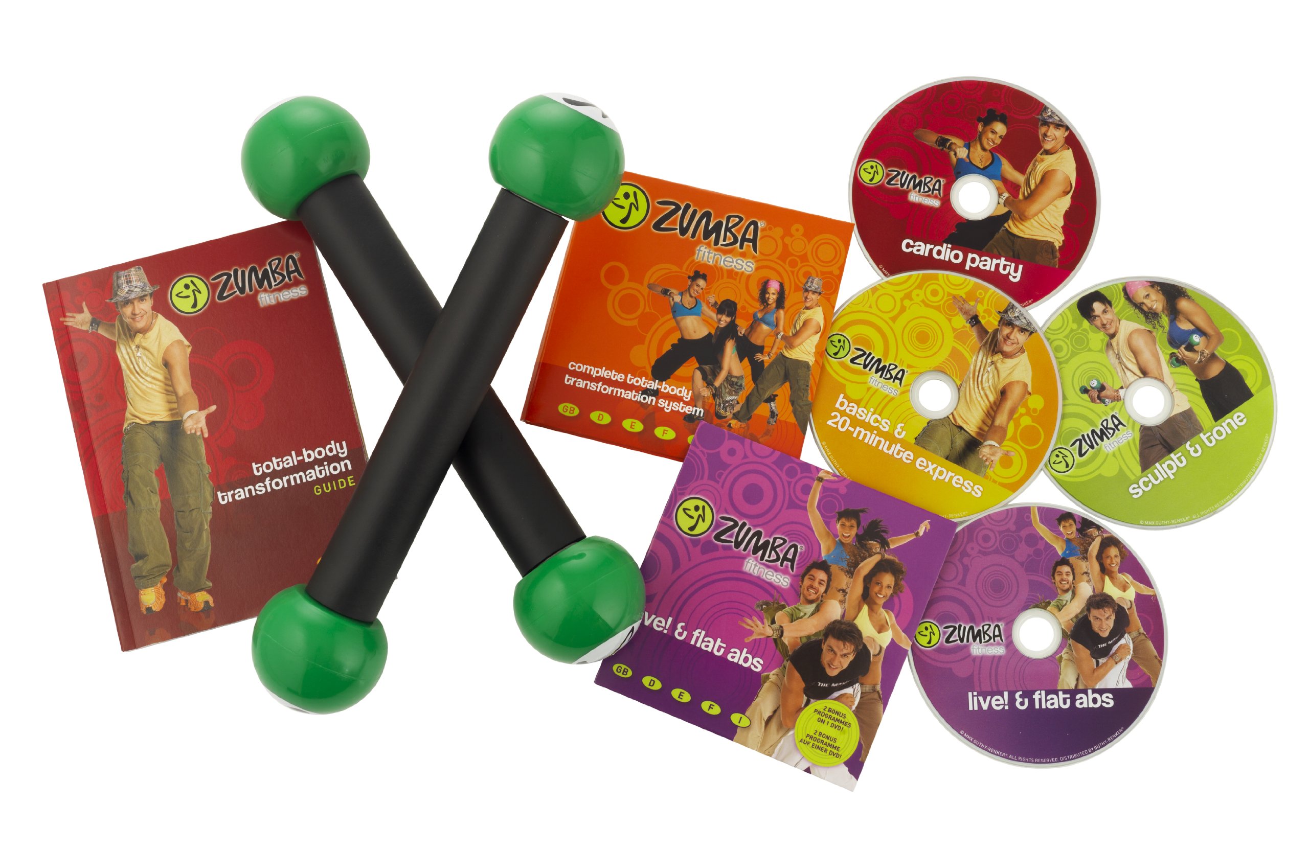 Zumba Fitness DVD Exercise Kit includes toning sticks