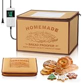 FOHERE Bread Proofing Box, 32-113&deg;F Temp Control &amp; 48H Timer, Folding Dough Proofing Box With NTC Sensor, Sourdough Proofing Box For Sourdough, Pizza, Kombucha, Yogurt, Bread Baking