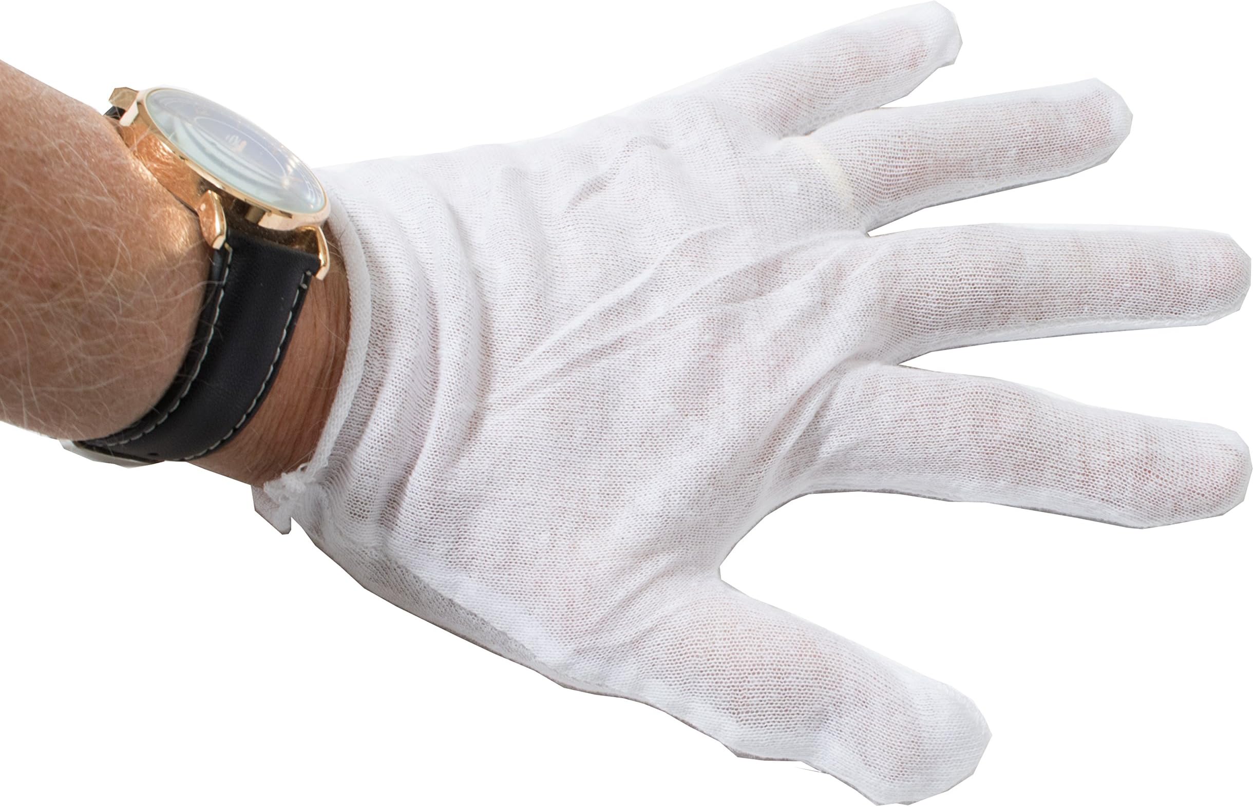 Soft White Cotton Gloves, Extra Small Size, Pack of 12 Pairs